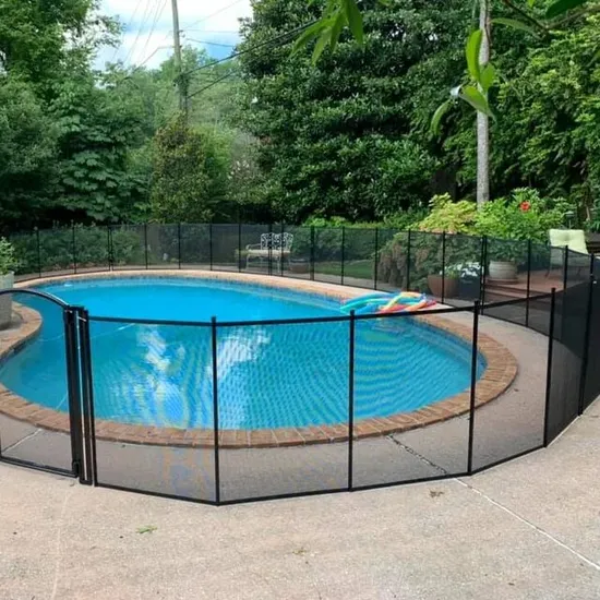 Temporary Removable Vinyl PVC Coated Polyester Mesh Garden Baby Guard Swimming Pool Barrier Safety Fence
