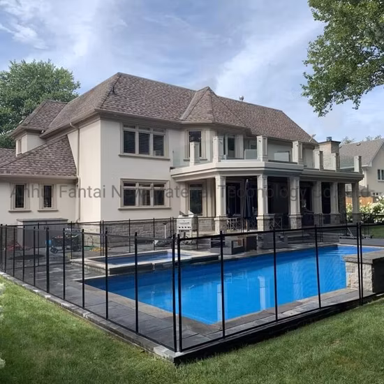 Temporary Removable Vinyl PVC Coated Polyester Mesh Garden Baby Guard Swimming Pool Barrier Safety Fence