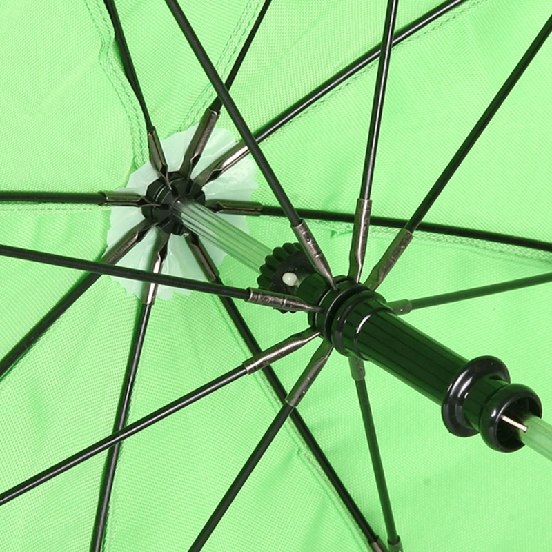 Fiberglass Frame Green Color Baby Stroller Buggy Umbrella with Universal Clamb