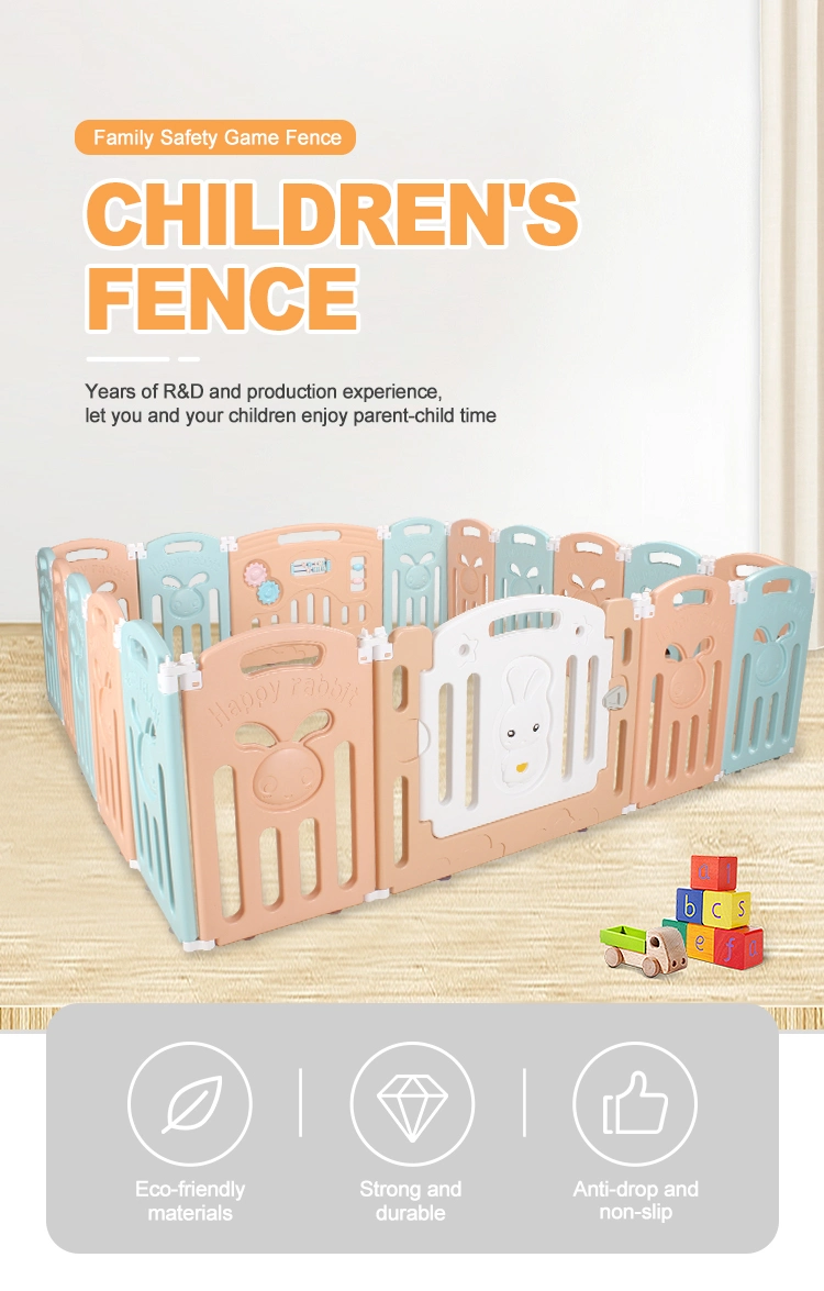 Centre Safety Play Area for Infant, Panel Playpen No Gaps with Gate