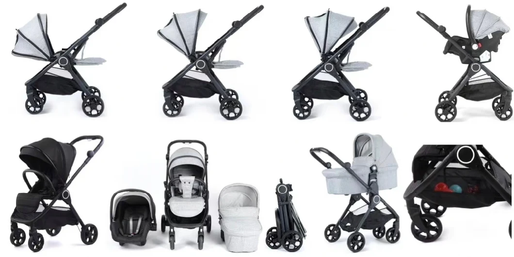 Luxury Baby Stroller High Land-Scape Baby Pram 3 in 1 Hotmom Carriage