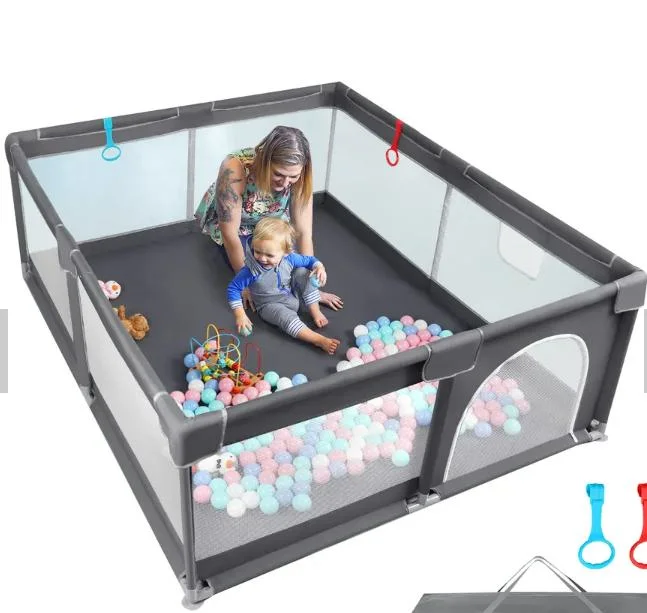 Large Foldable Portable Baby Trend Playpen Children&prime;s Safety Mesh Baby Playpens