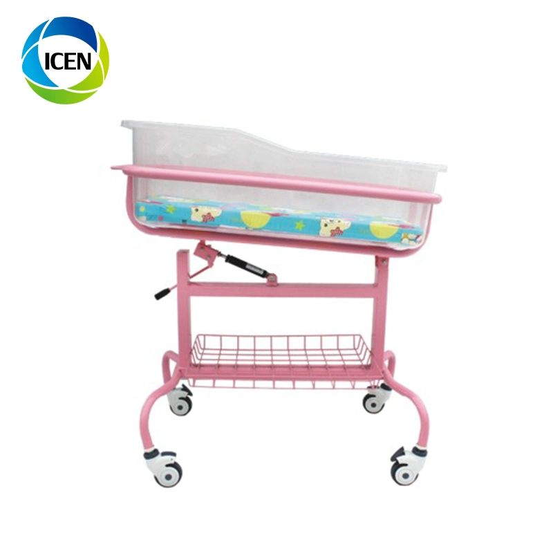 IN-605 Hospital Medical Baby Cribs Cots For Newborn Baby With Wheels