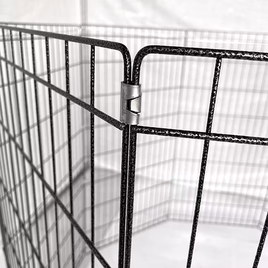 Large Dog Play Pen with Door 48 Inch Metal Fence for Dogs Cats Rabbits