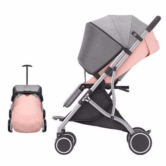Wholesale Cheap Foldable Portable New Born Pram Lightweight Travel Baby Stroller with Big Sunshade